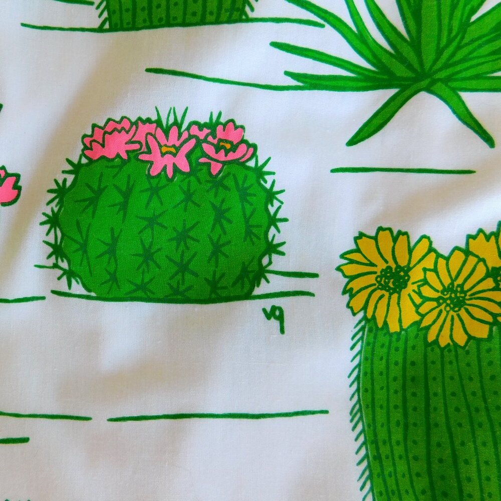 NOS Vested Gentress Sonoran Desert agave barrel paddle prickly pear cactus dress